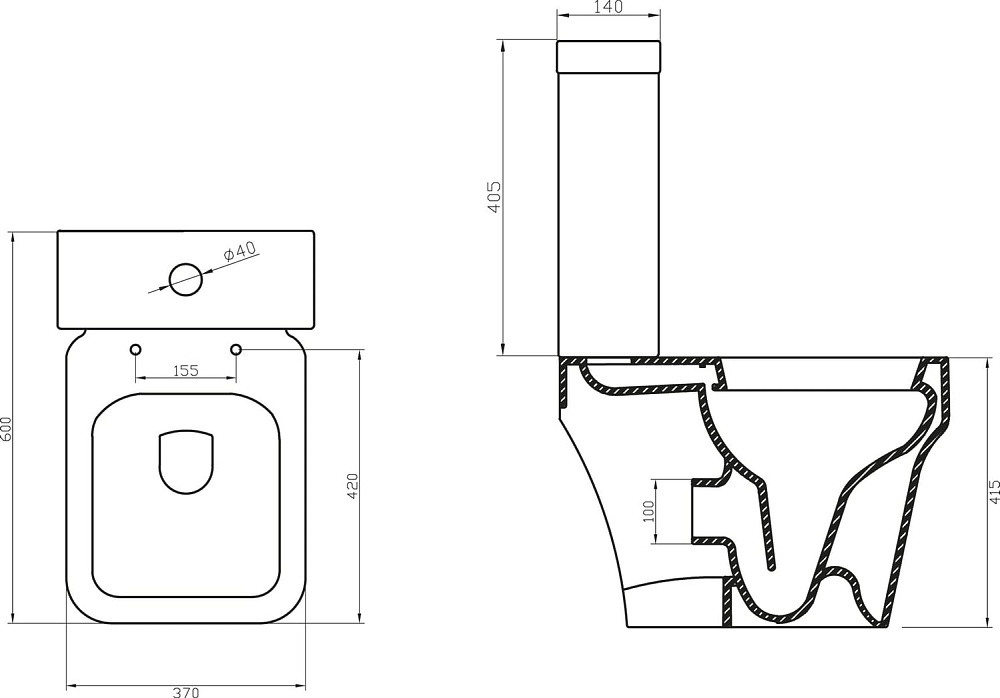 Бачок для унитаза BelBagno Janice