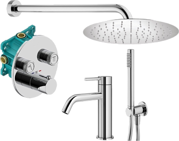Комплект для ванной Plumberia Selection PSBOX KITPSB02CR53 С ВНУТРЕННЕЙ ЧАСТЬЮ, хром