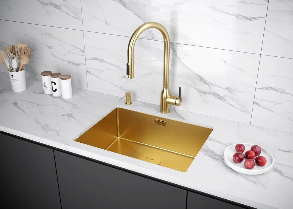 Смеситель для кухни Paulmark Universal Un213880-BG брашированное золото Sancos — официальный сайт