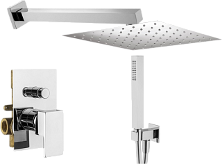 Душевой комплект Plumberia Selection Tag KITTG15CR, С ВНУТРЕННЕЙ ЧАСТЬЮ, хром
