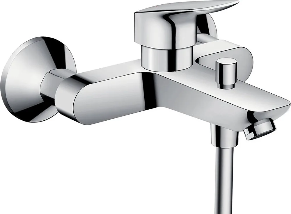 Смеситель для ванны с душем Hansgrohe Logis 71400000, + Душевой гарнитур Hansgrohe Crometta 100 Mult Sancos — официальный сайт