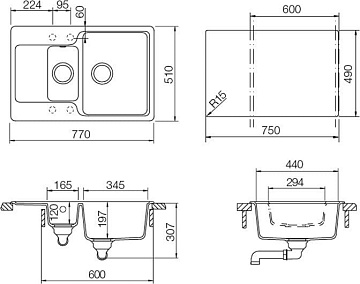 Мойка кухонная Schock Cambridge 60D Cristalite альпина