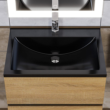 Мебельная раковина Uperwood Self 60 черный глянец