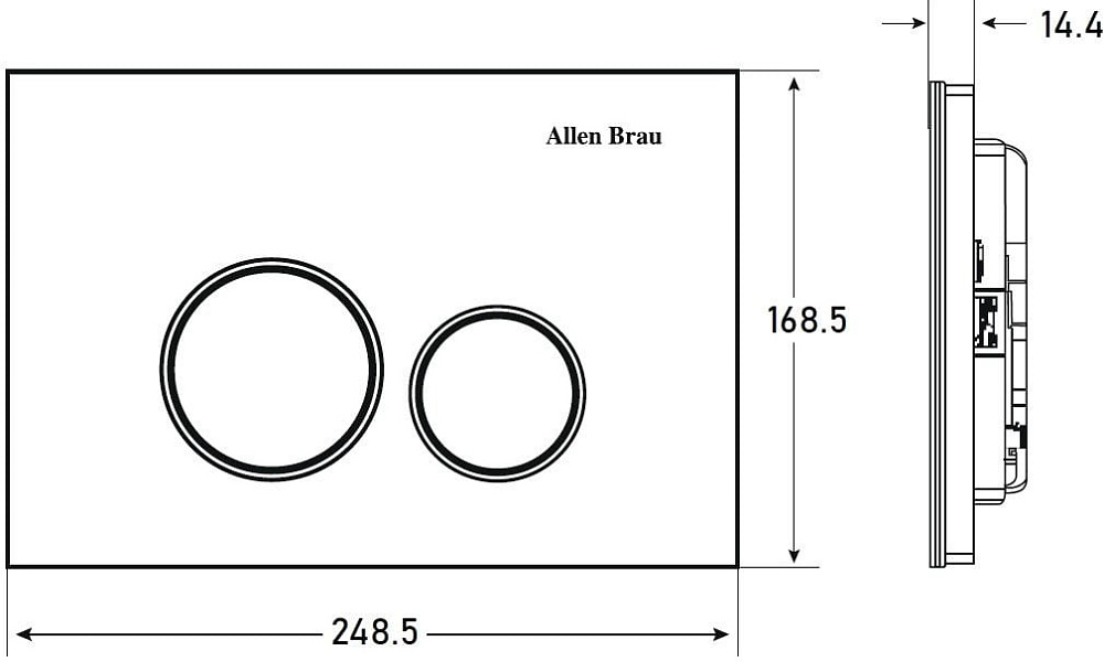 Кнопка смыва Allen Brau Priority 9.20005.31 черная матовая