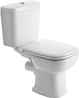 Унитаз-компакт напольный Duravit D-code 21110900002 сиденье 0067310000, петли хром