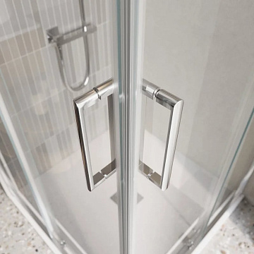 Душевой уголок BelBagno Luce AH-2-120/90-C-Cr 120x90, профиль хром, стекло прозрачное