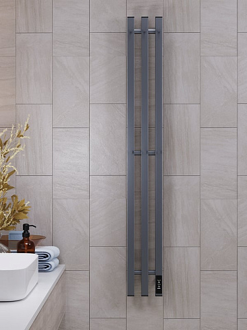 Полотенцесушитель электрический APEXTERMO Сириус SR10112GF 110x15 см, подключение справа, скрытое по