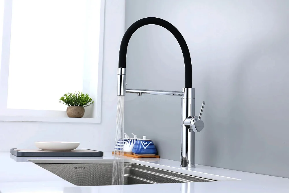 Смеситель для кухни Paulmark Ganymede Ga213199-CR с гибким изливом, хром Sancos — официальный сайт
