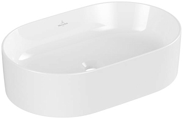 Накладная раковина Villeroy & Boch Collaro 4A1956R1 альпийский белый, CeramicPlus