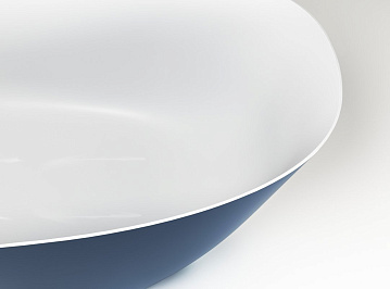 Ванна из искусственного камня Plumberia Selection Veloma 160x70 см, отдельностоящая, биколор матовый