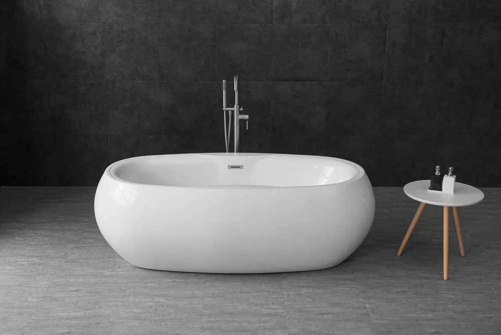 Акриловая ванна BelBagno BB502-1800-900 180x95 см, отдельностоящая, белая, овальная, на ножках Sancos — официальный сайт