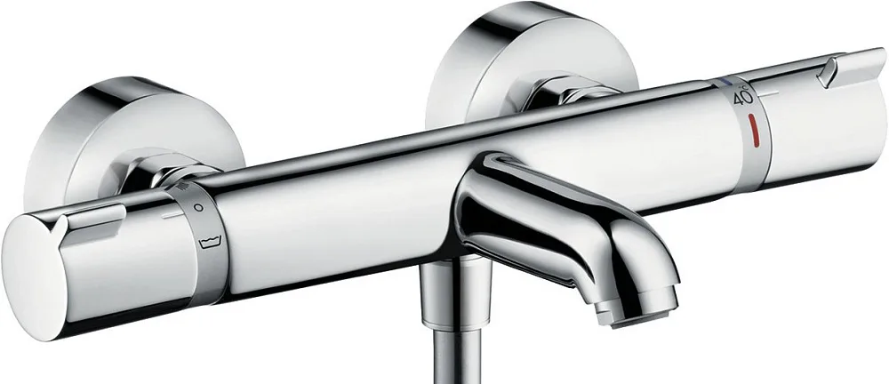 Термостатический смеситель Hansgrohe Ecostat Comfort 13114000, для ванны с душем, хром Sancos — официальный сайт