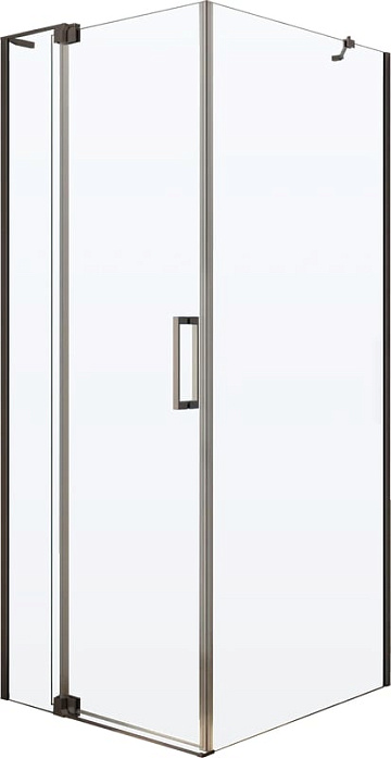 Душевой уголок Cezares Slider AH 1 80-80/90 C GM профиль оружейная сталь, стекло прозрачное