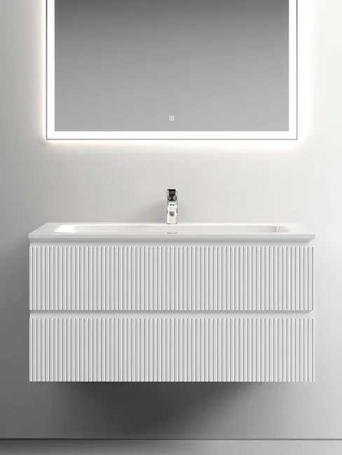 Тумба под раковину Sancos Snob T 100 подвесная Bianco (белый), SNT100W Sancos — Оригинал