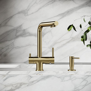 Смеситель для кухни Sancos Foster SC4014BG под фильтр, брашированное золото