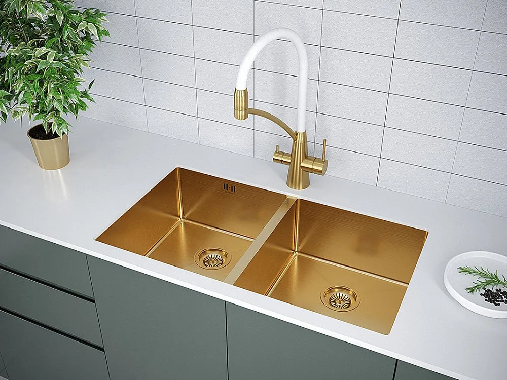 Смеситель для кухни Paulmark Siegen Si213111-Gw золото, с гибким изливом Sancos — официальный сайт