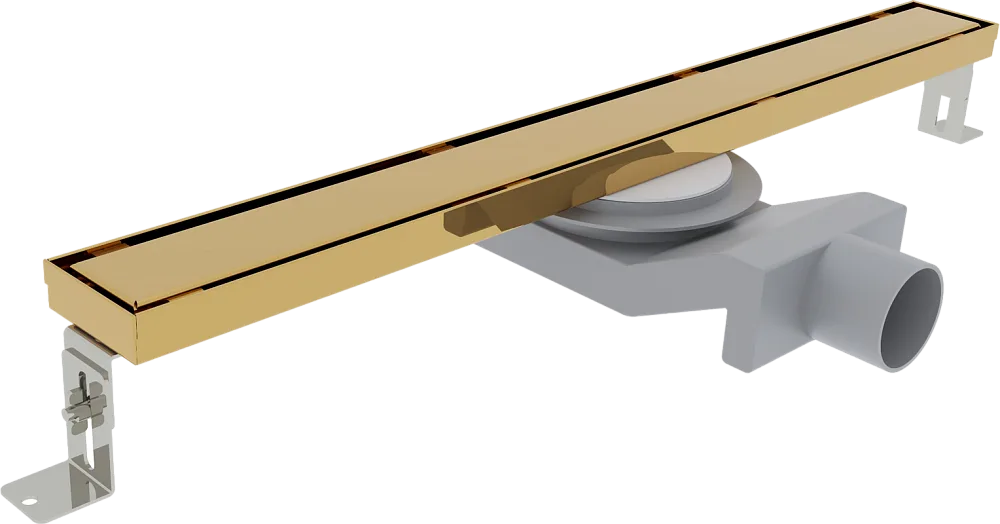 Душевой трап (лоток) Plumberia Selection PSL Linear 100 см, золото 24К Sancos — официальный сайт