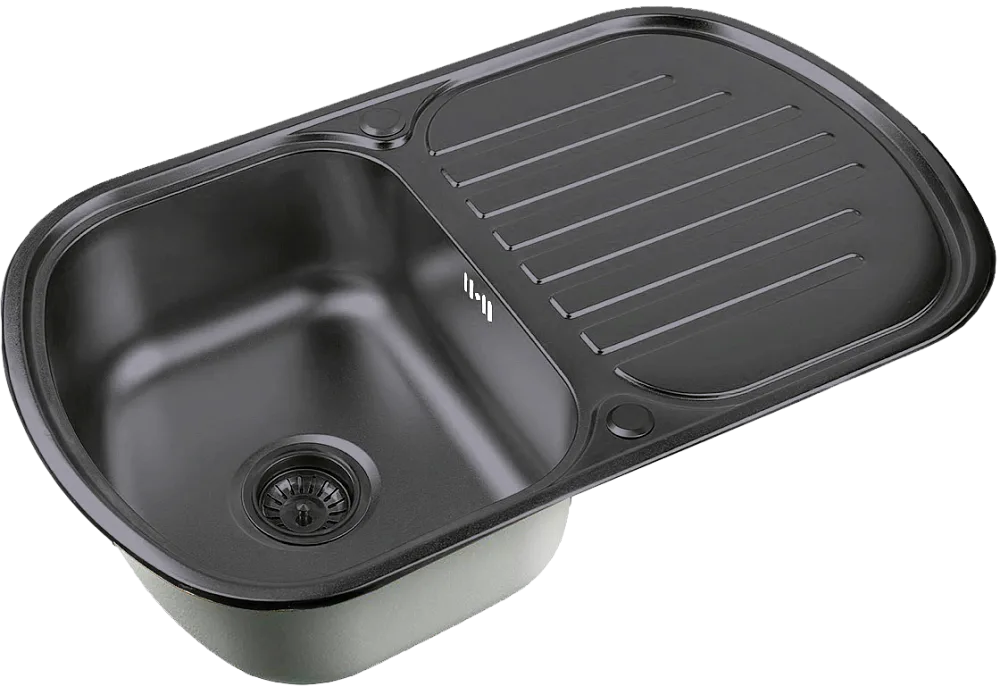 Мойка кухонная Zorg Inox PVD SZR 7749  GRAFIT графит Sancos — официальный сайт