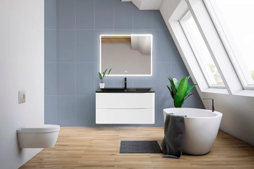 Зеркало BelBagno SPC-MAR-1000-800-LED-TCH-WARM с подогревом Sancos — официальный сайт