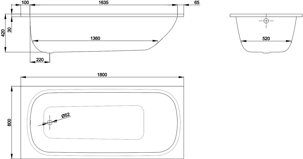 Стальная ванна Bette Form 180x80 см, встраиваемая, белая, с антискользящим покры Sancos — официальный сайт