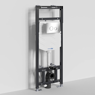Система инсталляции для унитазов Wasserkraft Alme 15TLT.010.ME.CH01, с кнопкой смыва хром