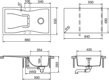 Мойка кухонная Schock Waterfall 45D (D-100) Cristadur поларис