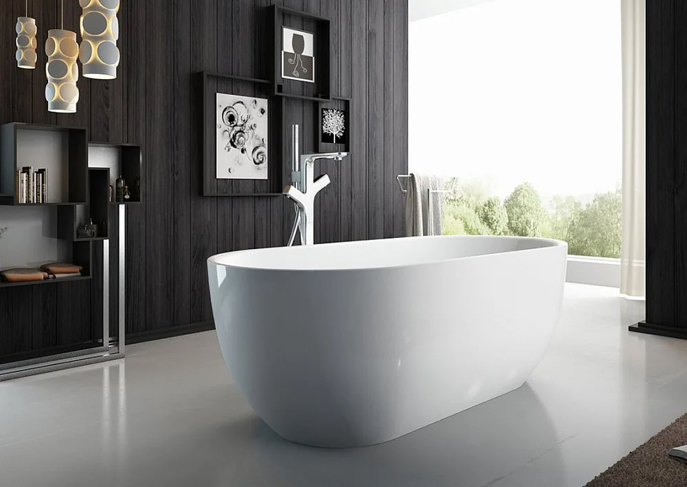 Акриловая ванна BelBagno BB70-1500-800 150x80 см, отдельностоящая, белая, овальная, на ножках Sancos — официальный сайт