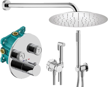 Комплект для ванной Plumberia Selection PSBOX KITZPSB02CR С ВНУТРЕННЕЙ ЧАСТЬЮ, хром