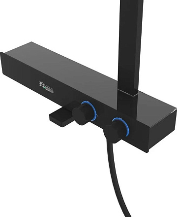 Душевая стойка Vincea Inspire VSFS-3I13TMB, с термостатом, черный