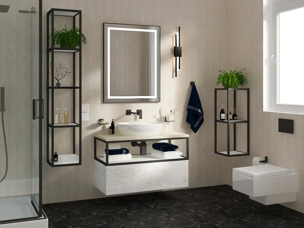 Столешница в ванную под раковину BelBagno KEP-100-MCO marmo crema opaco Sancos — официальный сайт