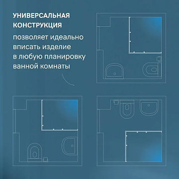 Душевой уголок AM.PM Func W84G-403-12090-BТ 120х90 см, профиль черный матовый