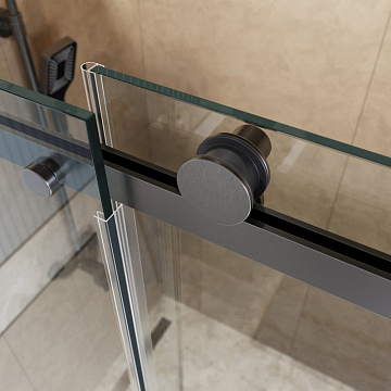 Душевой уголок BelBagno Soft Close-2 AH-1-130/90-C-GM профиль оружейная сталь