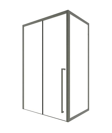Душевой уголок Timo TDSS-150/13C-8R + TSS-900/13C-8 150x90 см, профиль никель, стекло прозрачное