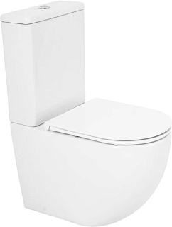 Унитаз-компакт напольный Cezares Stylus CZR-152-CPR CZR-870-SC с микролифтом, безободковый, белый