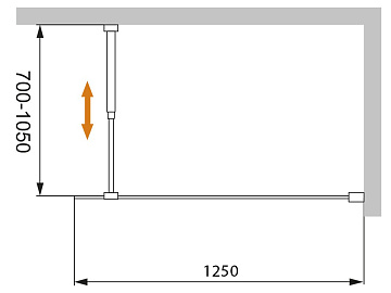 Душевая перегородка Cezares Liberta -L-1-125-C-Cr