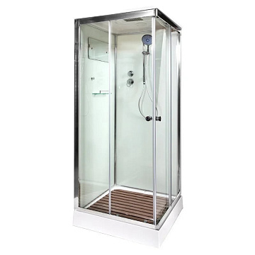 Душевая кабина DTO K401S 100х100, профиль хром, стекло прозрачное