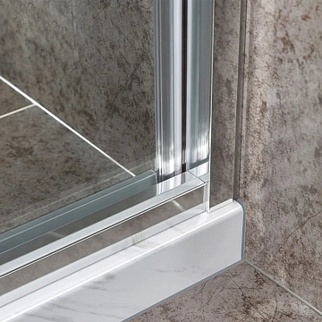 Душевой уголок Vincea Slim-U VSR-2SU9012CL 120x90 см, профиль хром, стекло прозрачное