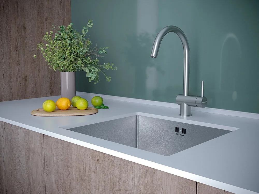 Смеситель для кухни Paulmark Bend Be212066-SS Sancos — официальный сайт