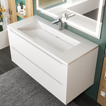 Мебельная раковина Uperwood Infinity 100 глянцевая белая