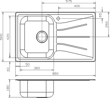 Мойка кухонная Reginox Diplomat 10 LUX OKG (pallet)
