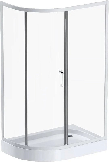 Душевой уголок AM.PM Like W83G-302U120CT64 120x80 профиль матовый хром, стекло прозрачное
