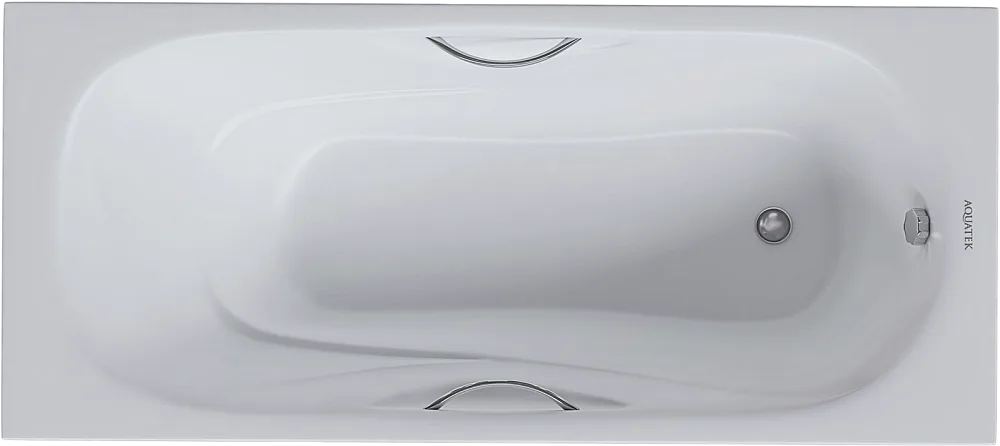 Чугунная ванна AQUATEK Гамма 150x75 см, встраиваемая, белая, на ножках, с ручками Sancos — официальный сайт
