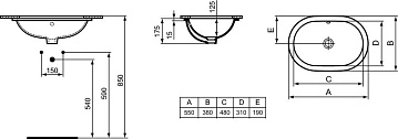 Раковина Ideal Standard Connect E504801 55 см