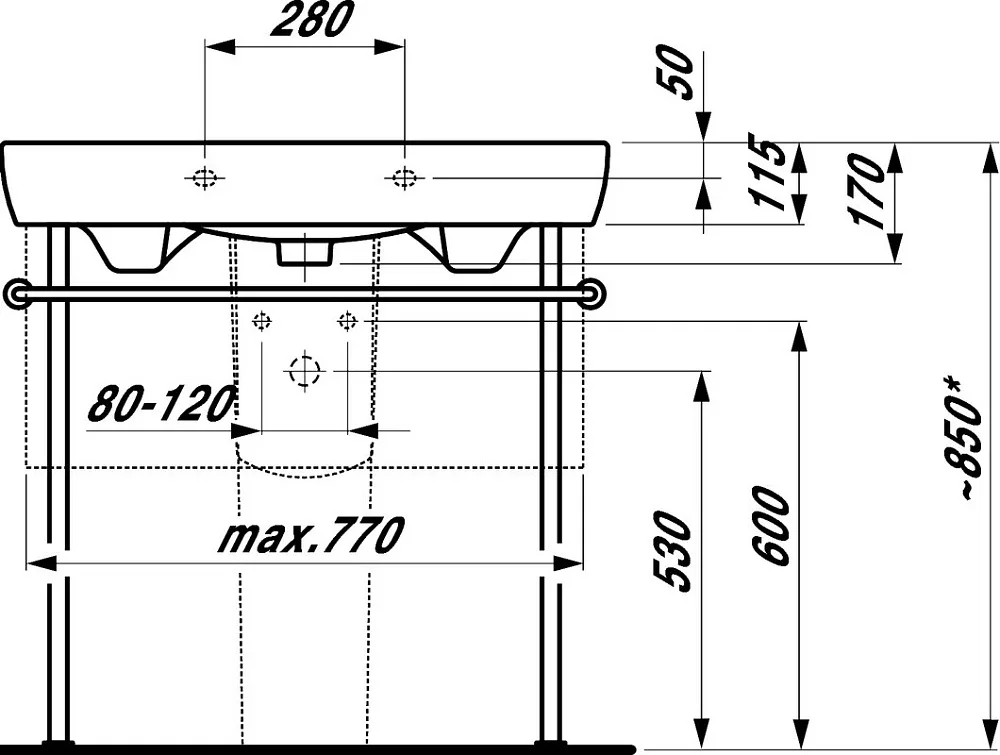 Мебельная раковина Laufen Pro 8.1395.6.000.104.1 накладная Sancos — официальный сайт