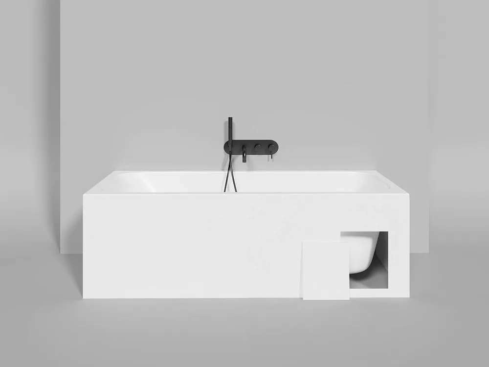 Ванна из искусственного камня Salini Orlanda Kit 170x70 см, встраиваемая, белая, со сливом-переливом Sancos — официальный сайт