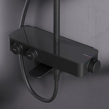 Душевая стойка AM.PM Inspire V2.0 F0750A522, с термостатом, черная