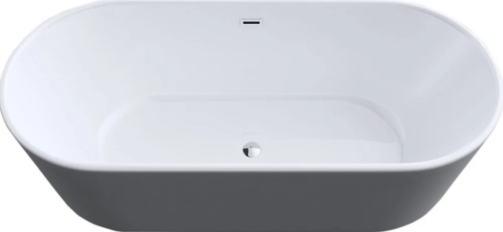 Акриловая ванна Art&Max AM-525-1700-745 170x75 см, отдельностоящая, белая, овальная, с каркасом Sancos — официальный сайт