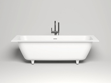 Ванна из искусственного камня Salini Orlanda Axis Kit S-Sense 180x80 см, встраиваемая, матовая белая