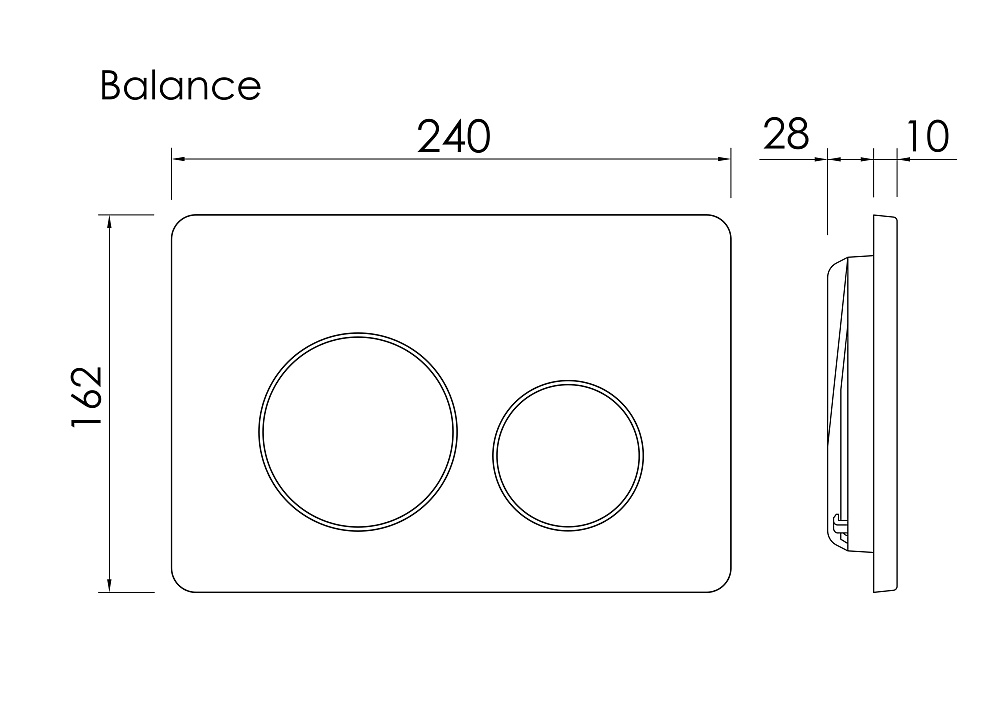 Кнопка смыва Ceramicanova Balance Circle CN12-001BN брашированный никель