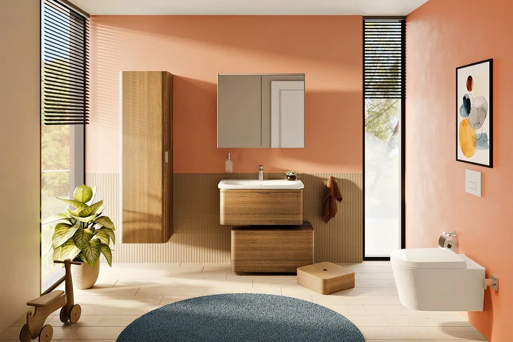 Зеркало-шкаф VitrA Core 80 с подсветкой, антрацит Sancos — официальный сайт